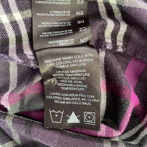 KUHL women’s purple and black plaid flannel long sleeve shirt size Small - Picture 13 of 16